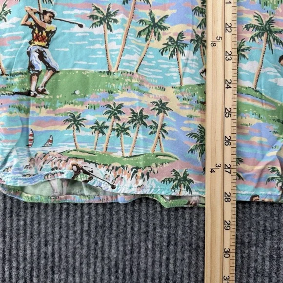 Reyn Spooner Art Eddy Y Golf AOP Hawaiian Vintage 90s Made Hawaii XL Extra Large - Picture 10 of 10